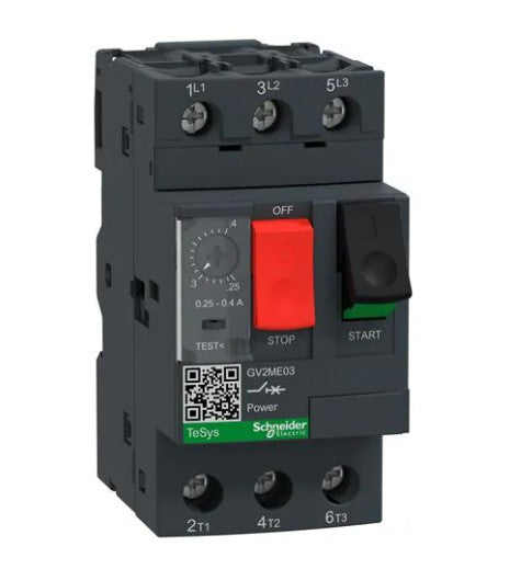Guardamotor TeSys GV2ME03 (0.25–0.40 A, 3P, 690 V) Schneider Electric