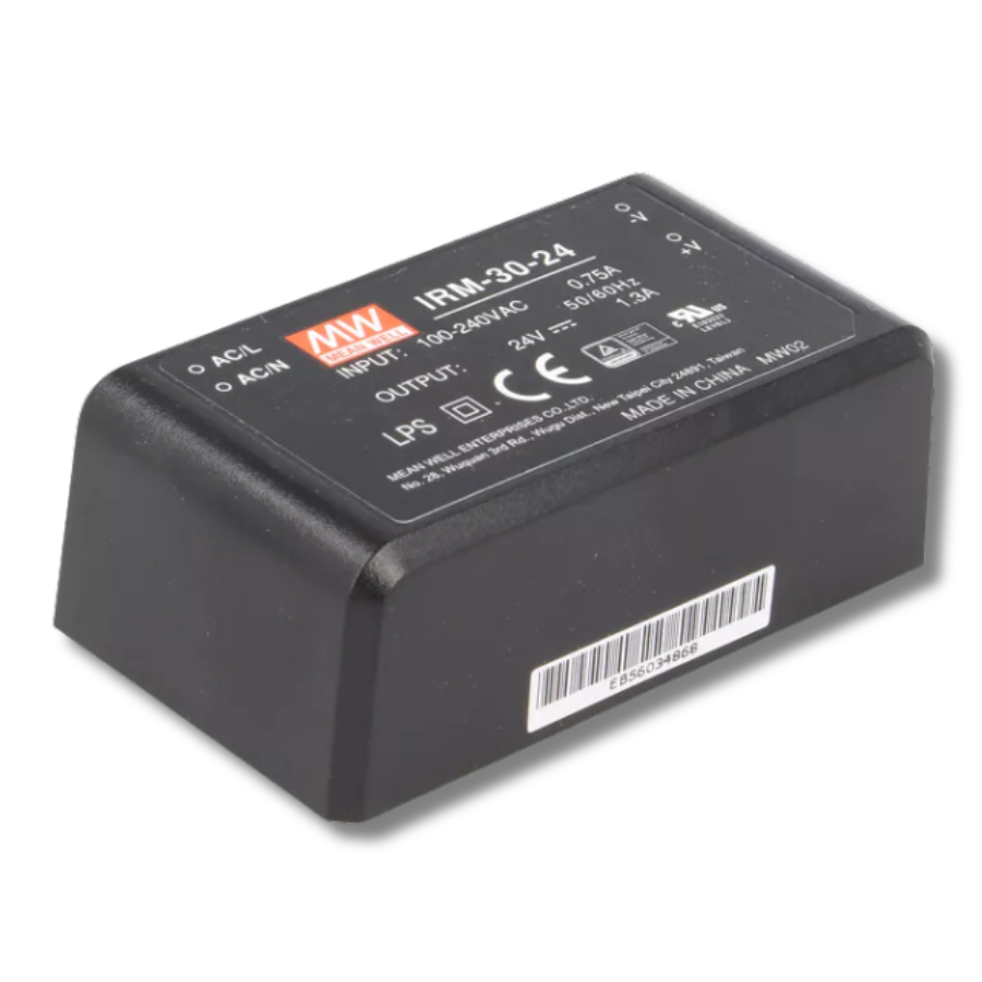 Fuente de Poder Mean Well IRM-30-24 – 30W 24VDC 1.25A – Montaje PCB (Encapsulada)