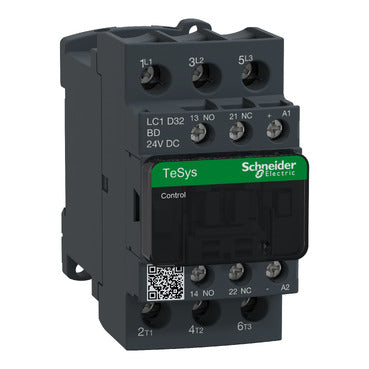 Contactor Tripolar 32A Bobina 24VDC Schneider Electric TeSys LC1D32BD