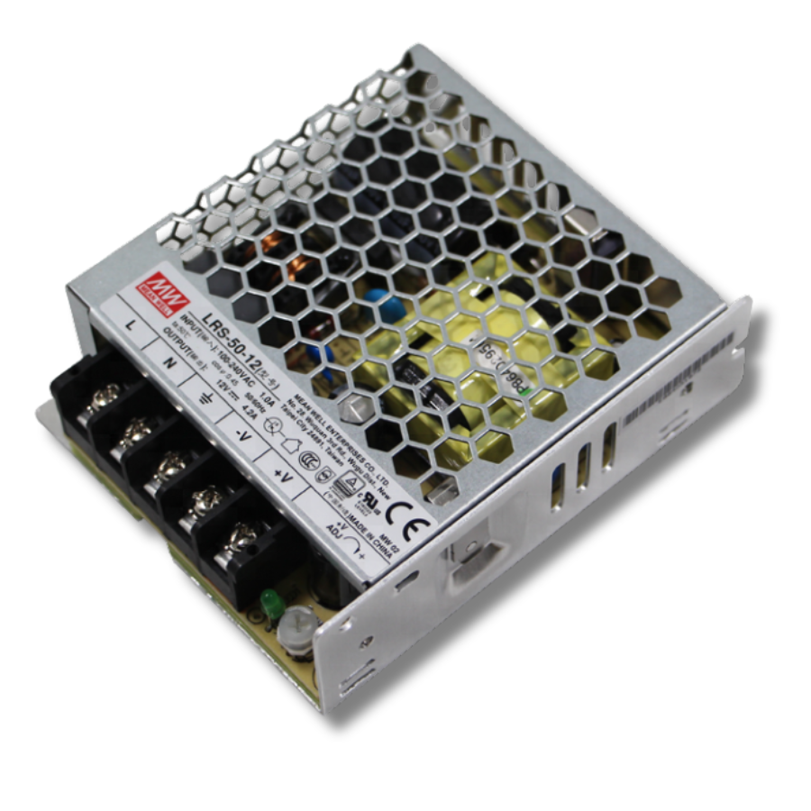 Fuente de Poder Mean Well LRS-50-12 – 50W 12VDC 4.2A – Montaje Chasis Abierto