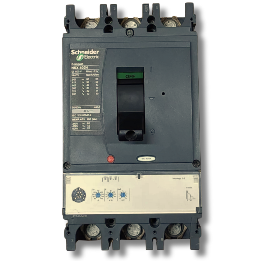 Interruptor Automático Caja Moldeada Tripolar 3x160-400 A 36 kA Regulable Schneider Electric modelo NSX