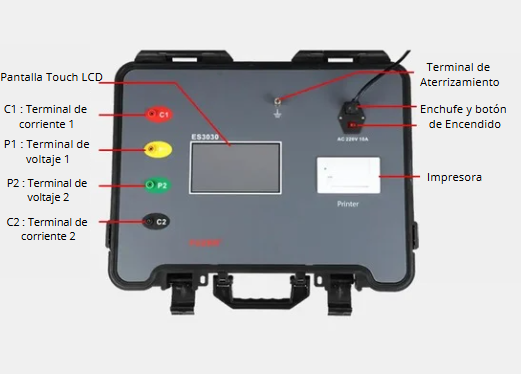 Telurómetro Profesional Larga Distancia FUZRR ES3030 - Medidor de Resistividad de Terreno de Alta Precisión y Largo Alcance