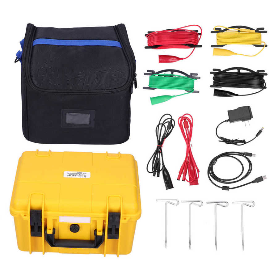 Telurómetro Profesional ETCR 3100C para Estudio de Resistividad de Puesta a Tierra WENNER y Resistencia Existente