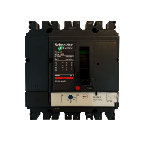 Interruptor Automático Caja Moldeada Omnipolar 4x70-100 A 36 kA Regulable Schneider Electric modelo NSX