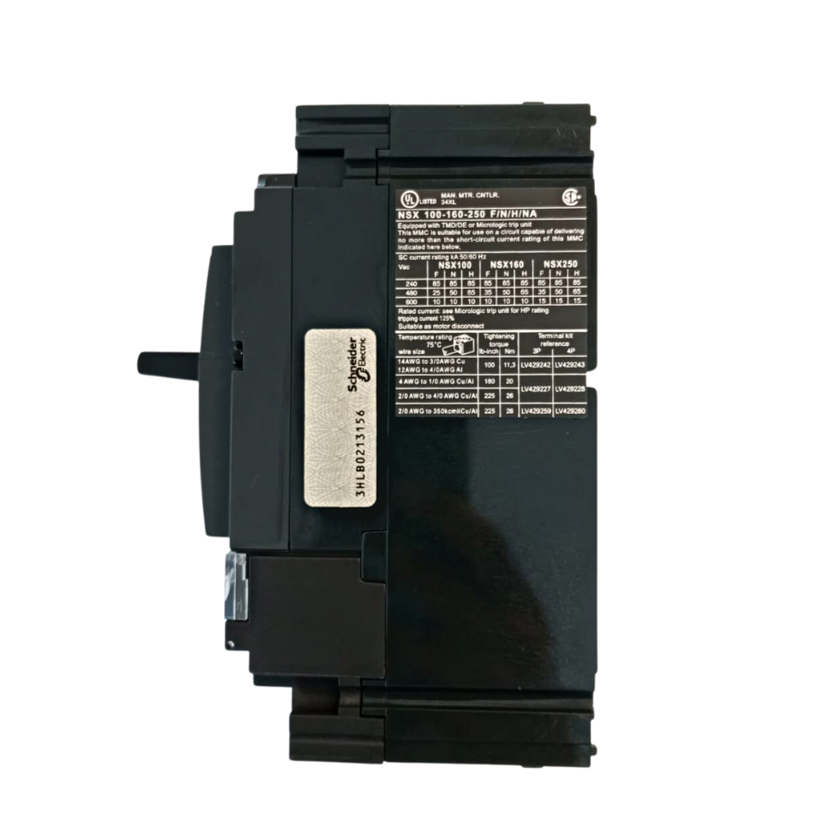 Interruptor Automático Caja Moldeada Omnipolar 4x175-250 A 36 kA Regulable Schneider Electric modelo NSX