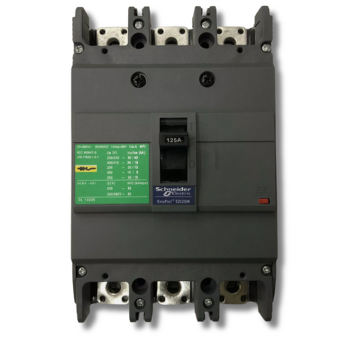 Interruptor Automático Caja Moldeada Tripolar 3x180 A 25 kA Fijo Schneider Electric modelo EZC