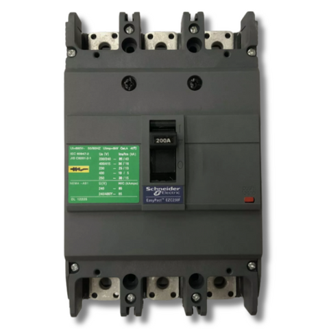 Interruptor Automático Caja Moldeada Tripolar 3x200 A 25 kA Fijo Schneider Electric modelo EZC