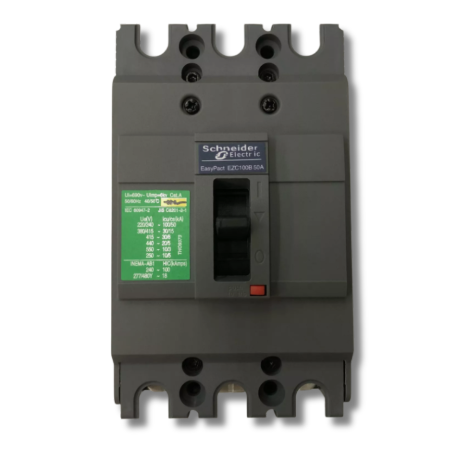Interruptor Automático Caja Moldeada Tripolar 3x50 A Fijo Schneider Electric modelo EZC