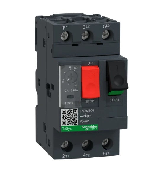 Guardamotor TeSys GV2ME04 (0.4–0.63 A, 3P, 690 V) Schneider Electric
