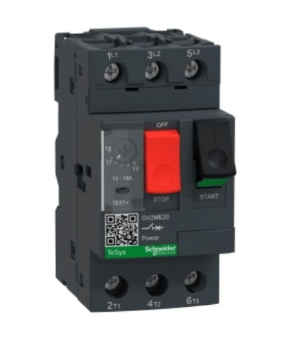 Guardamotor TeSys GV2ME20 (13–18 A, 3P, 690 V) Schneider Electric