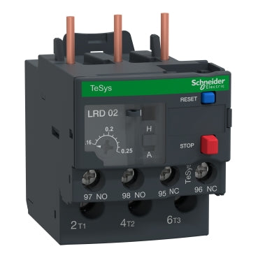 Relé Térmico TeSys LRD02 (0.16–0.25 A, Clase 10A) Schneider Electric