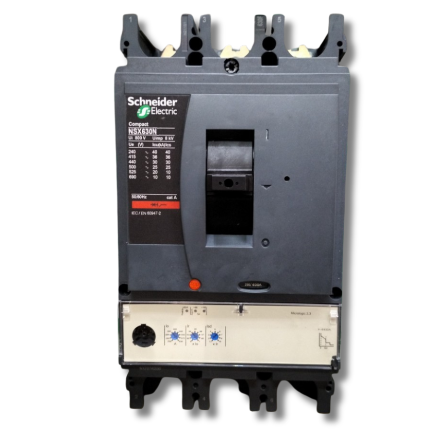 Interruptor Automático Caja Moldeada Tripolar 3x250-630 A 50 kA Regulable Schneider Electric modelo NSX
