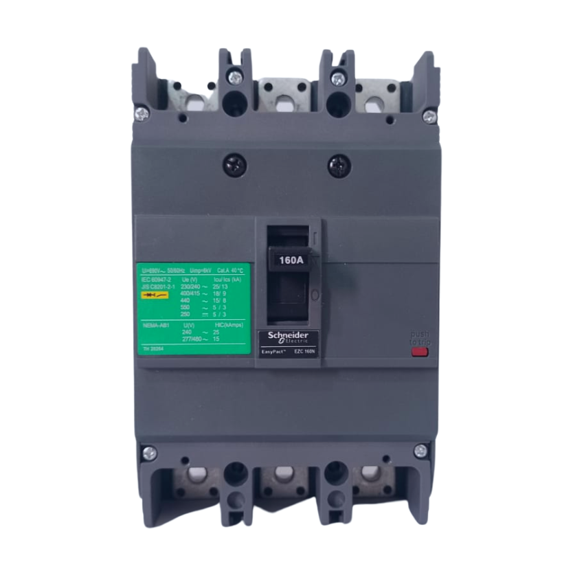 Interruptor Automático Caja Moldeada 3x150 A 25 kA Fijo Schneider Electric modelo EZC