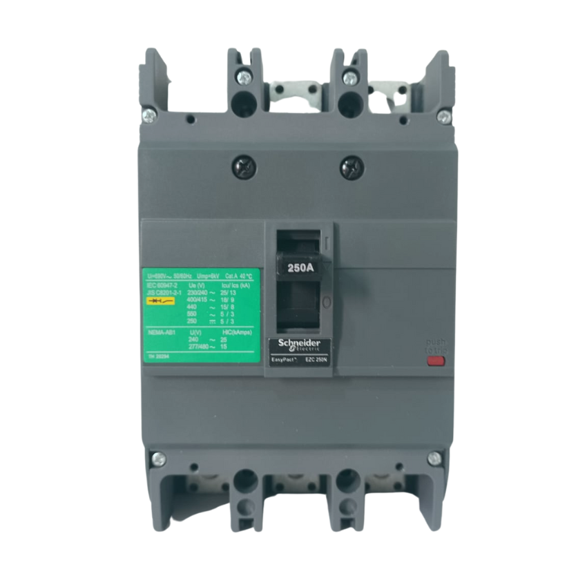 Interruptor Automático Caja Moldeada 3x250 A 25 kA Fijo Schneider Electric modelo EZC