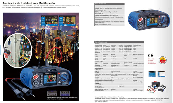Medidor Multivariable CEM DT-6650 para Pruebas Certificación RIC 19 SEC